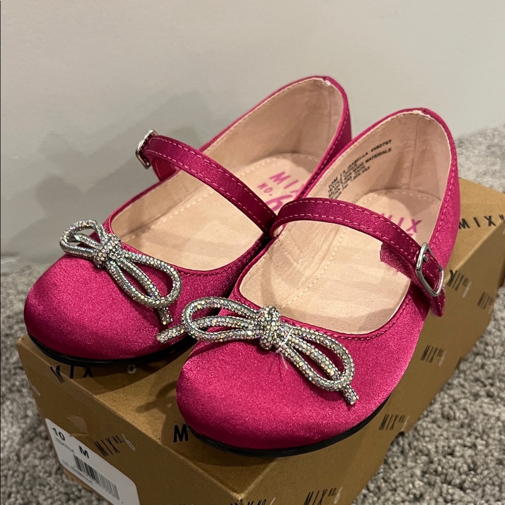 Mix 6- toddler girls size 10 pink dress shoes